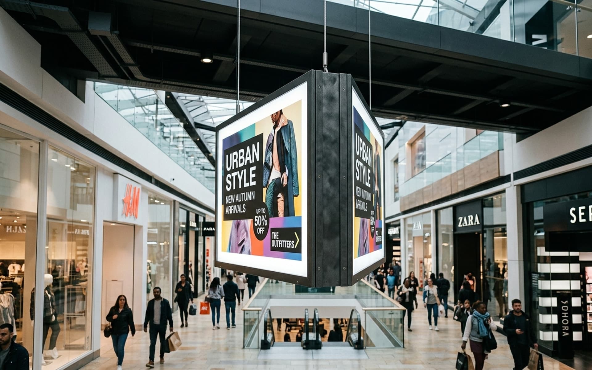 Çift Yüz Askılı Lightbox